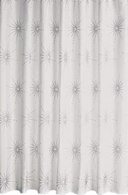 HOME - Starburst Shower Curtain - White